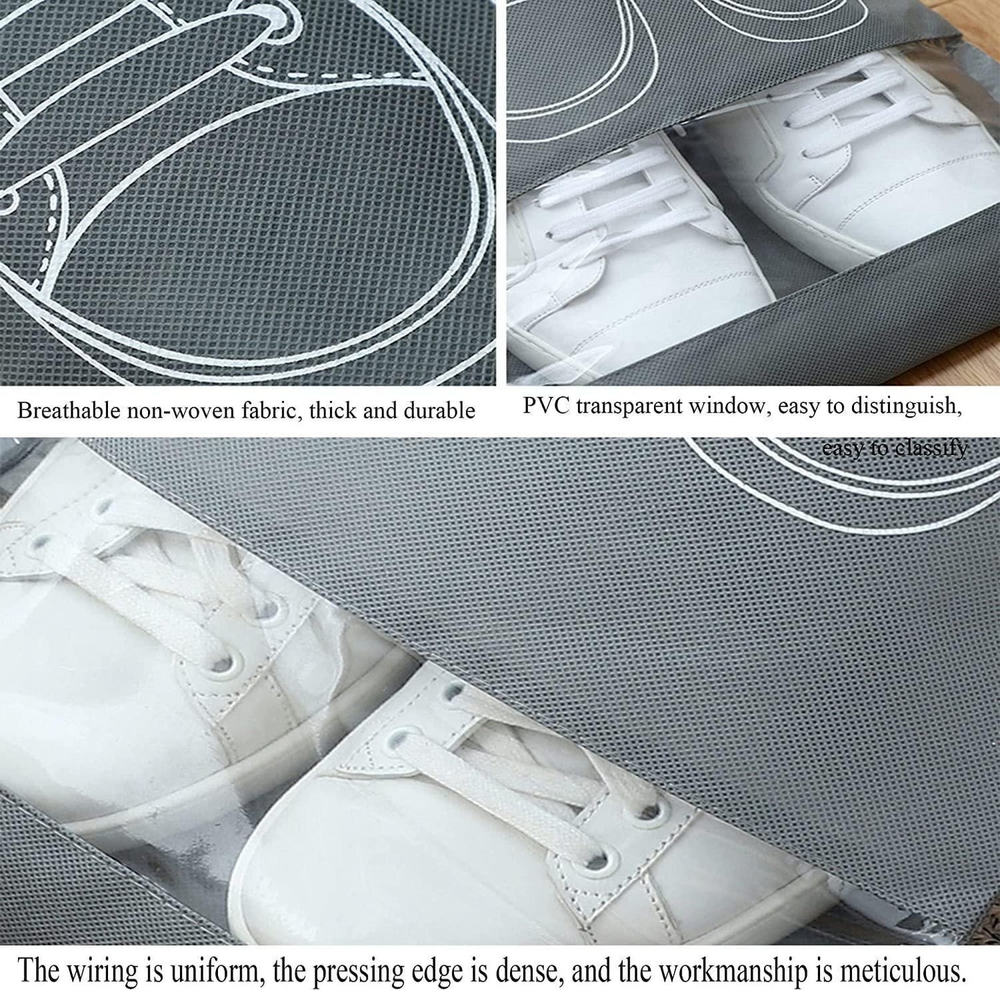 Portable Travel Dust-Proof Shoes Bag (Pack Of 5)