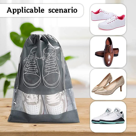 Portable Travel Dust-Proof Shoes Bag (Pack Of 5)