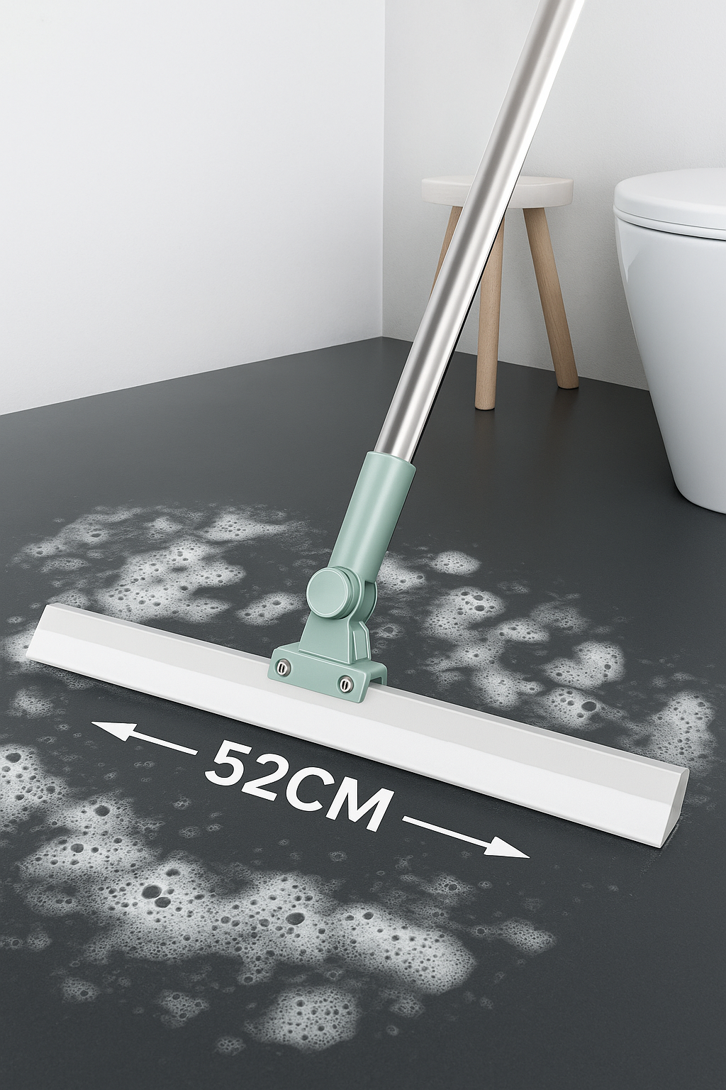 "Heavy Duty Silicone Floor Wiper with Extendable Handle" ✅